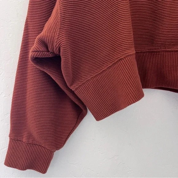 Na Nin rippled cotton oversized sweatshirt one size color cinnamon - Picture 7 of 12